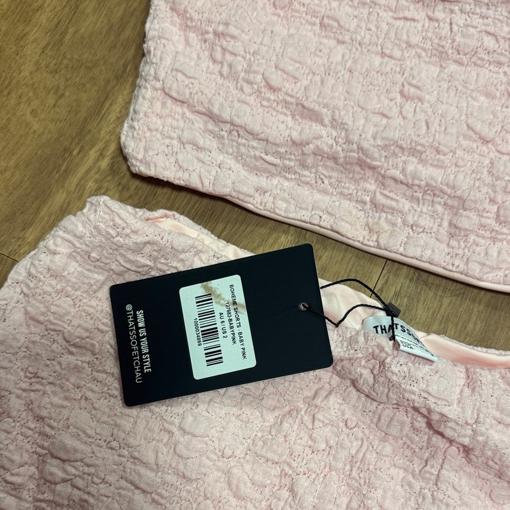THATSSOFETCHAU Pink Textured Two-Piece Set - Picture 2 of 3